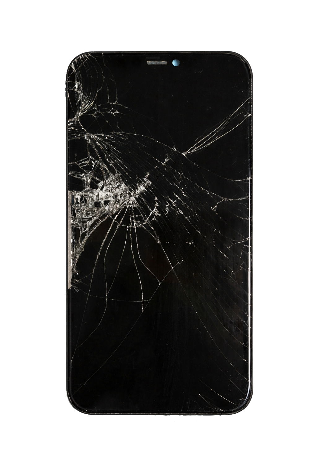 Telefon z pękniętą szybką